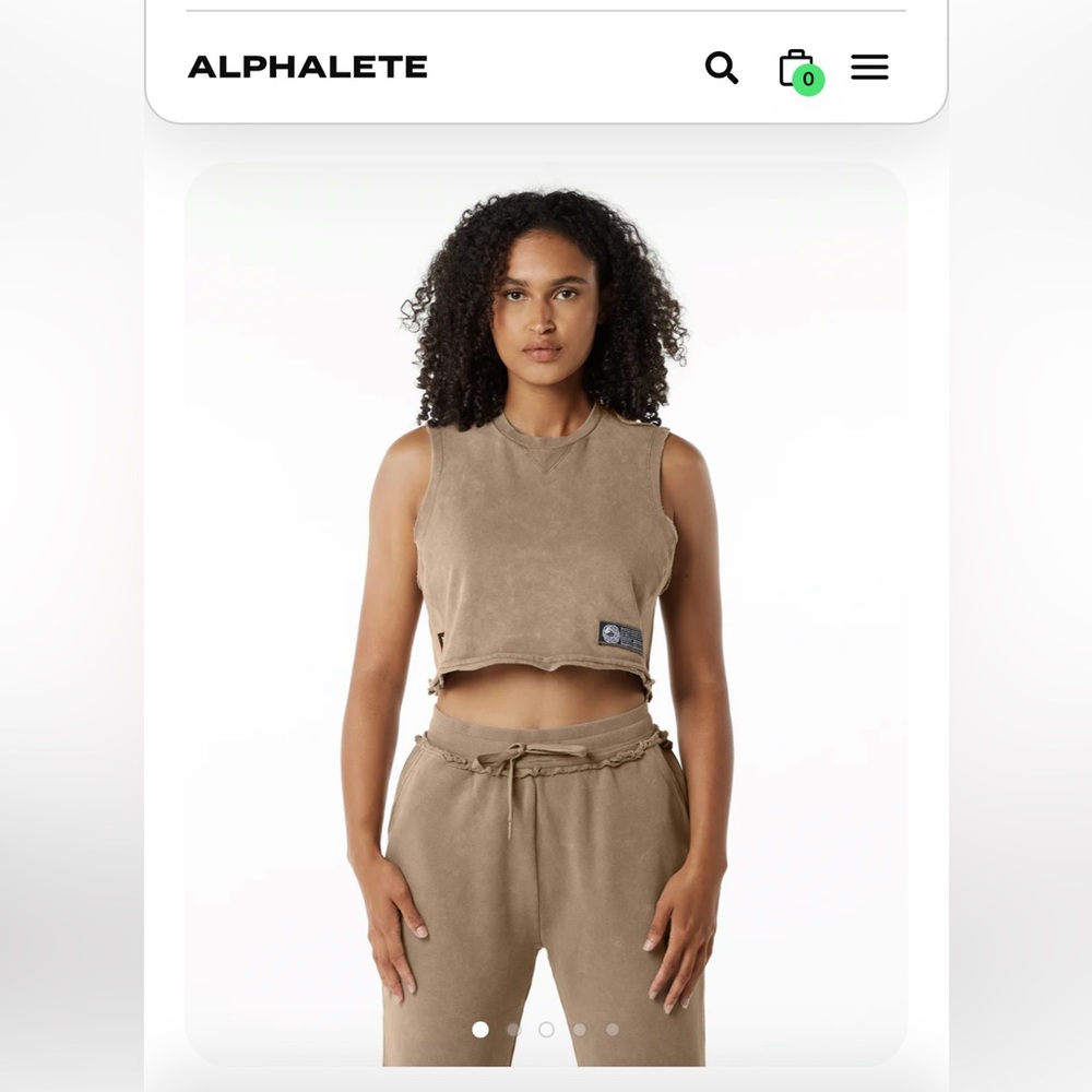 Alphalete Very Terry crop cut off
